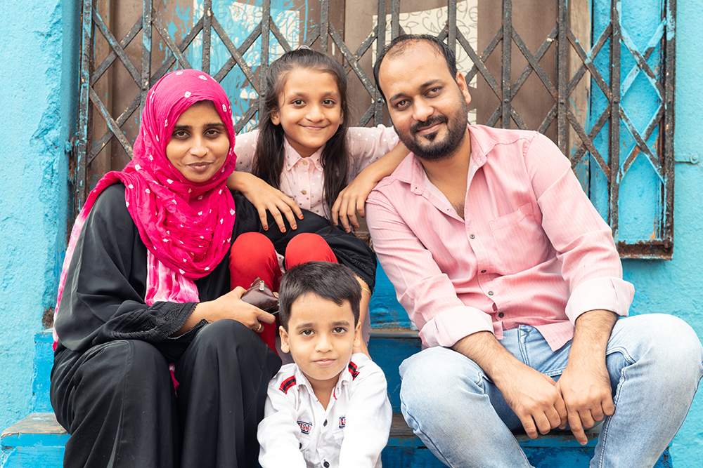 Humera with her family