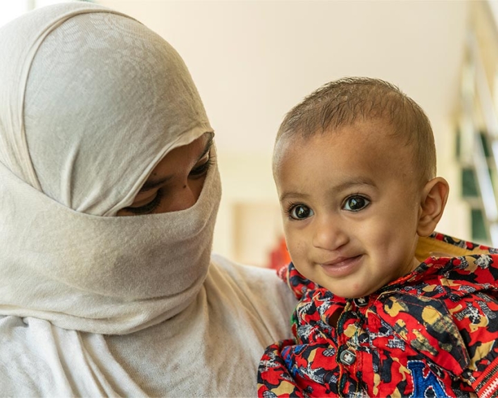 baby after cleft surgery